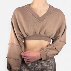 Urban outfitters out from under super cropped v-neck sweatshirt Size XS